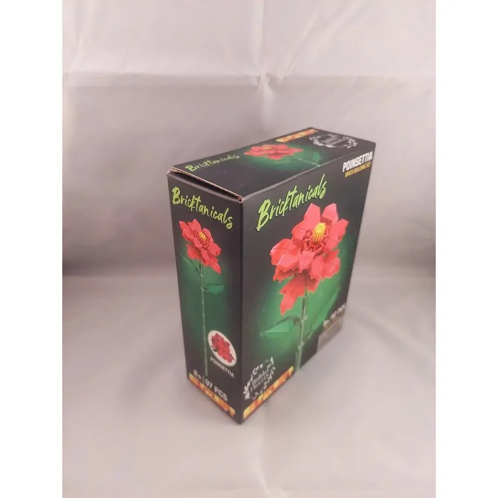 Brickcraft Bricktanicals Poinsettia Brick Building Set Holiday Flowers 97 PCS